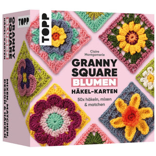 Granny Square Häkel-Karten Blumen