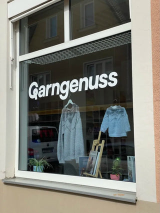 Das Schaufenster von Garngenuss in Schwabach